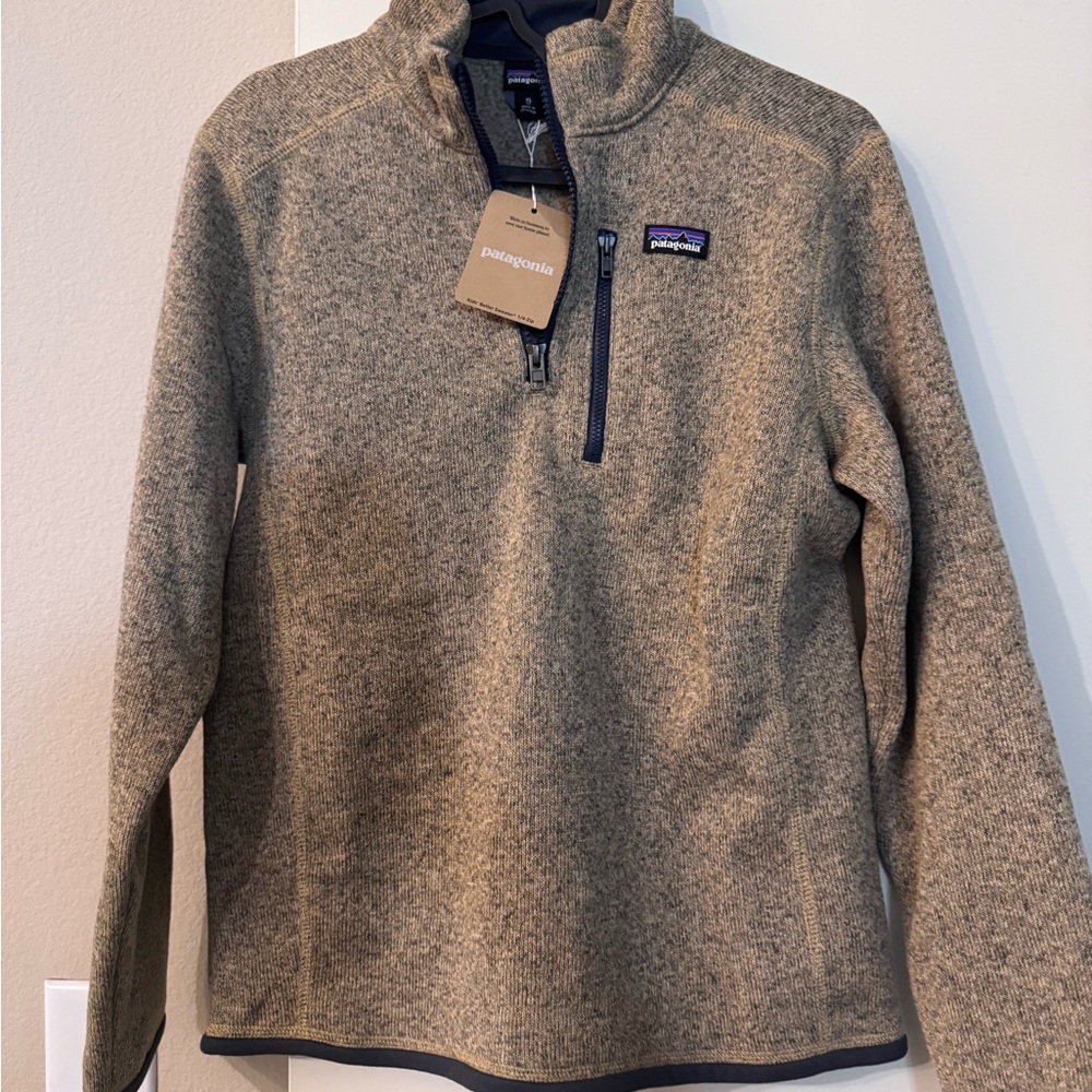 Patagonia Tan Quarter-Zip Fleece Pullover